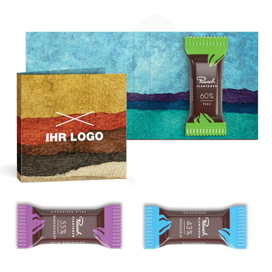 Rausch Plantagen Minis in Werbeklappkarte