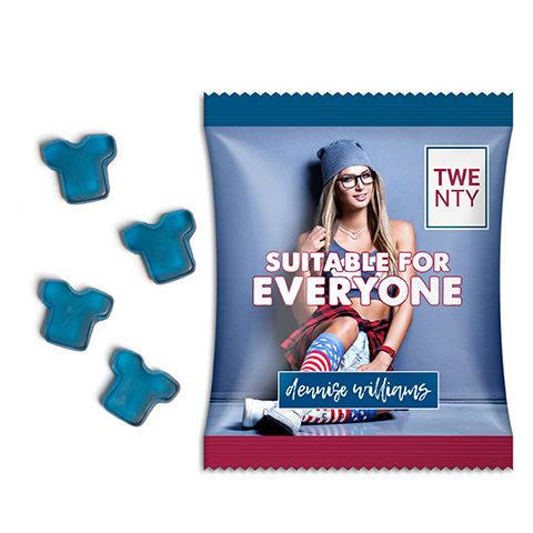 Gummibärchen Sonderformen vegan 20 g  Standard-Folie weiß