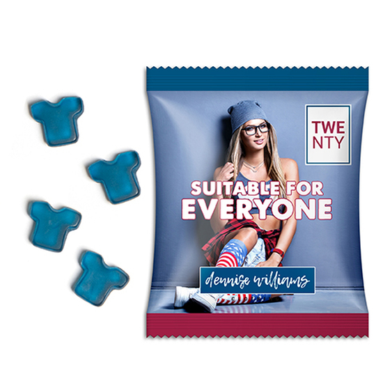 Gummibärchen Sonderformen vegan 20 g  Standard-Folie weiß
