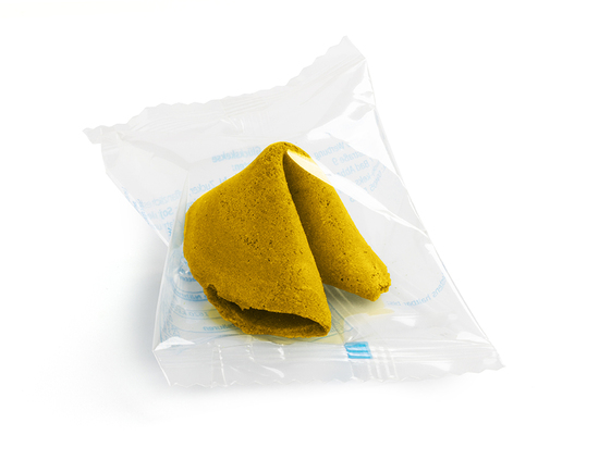 Glückskekse 7 g Gelb Standard-Folie transparent