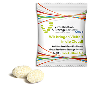 Mandeln im Werbetütchen 12 g Kokos Standard-Folie transparent