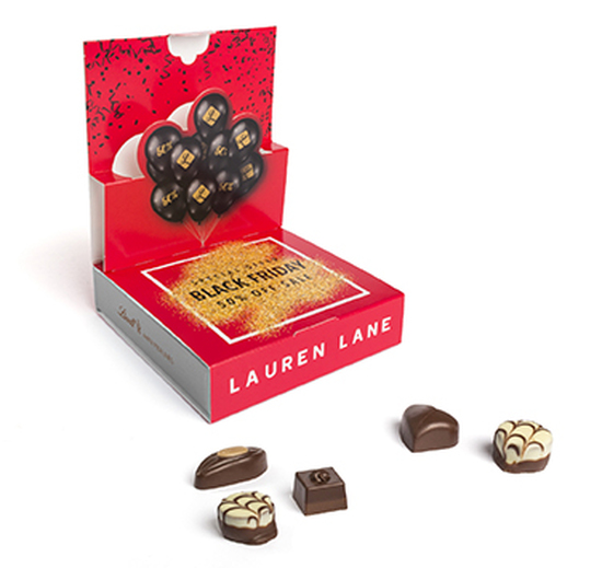 Lindt Mini Pralinés in Pop-Up Kartonage 58 g  Luftballon