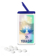 FlipTin 36 g zuckerhaltige Pfefferminztabletten Dose: blank, Deckel: blau-transparent