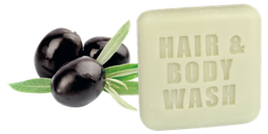 Festes Duschgel 'body & hair' in Pergament