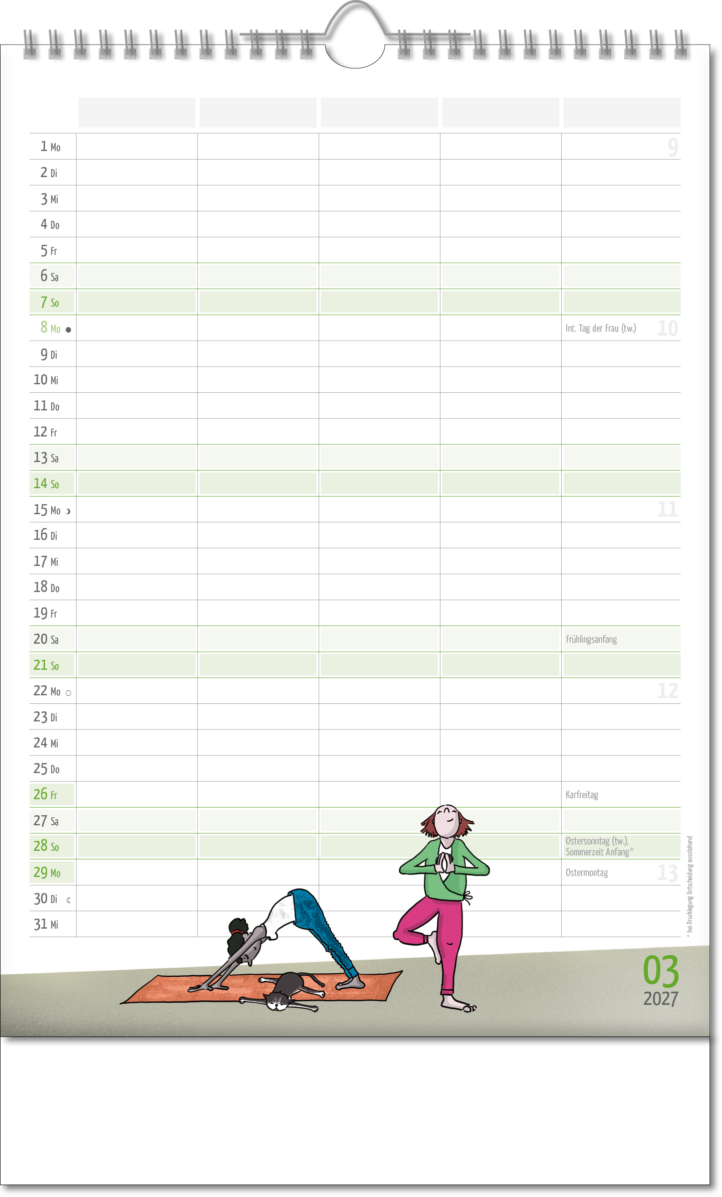 Bildkalender Familienplaner, Wire