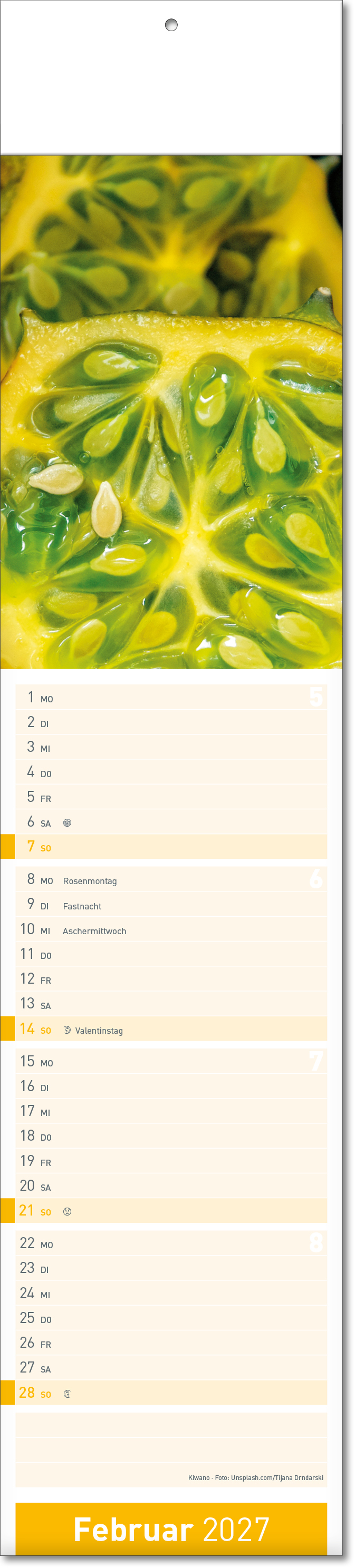 Bildstreifenkalender Fresh, Fälzel