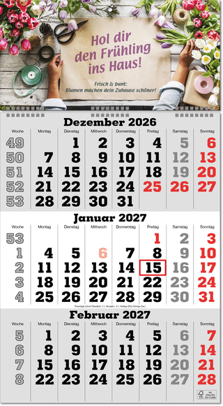 Drei-Monats-Planer Classic-Wire