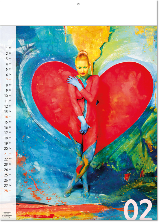 Kalender Bodypainting, Fälzel