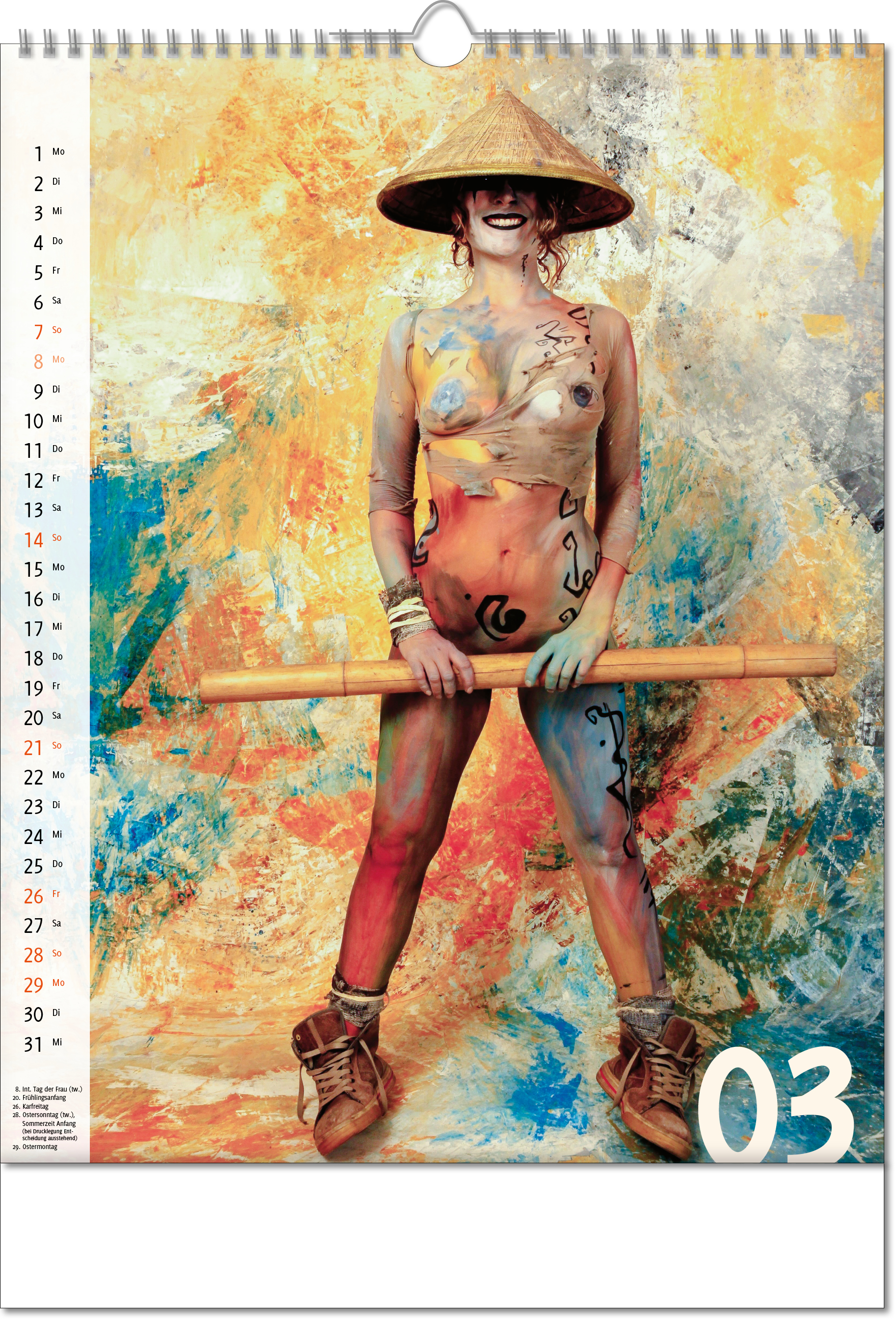 Kalender Bodypainting, Wire