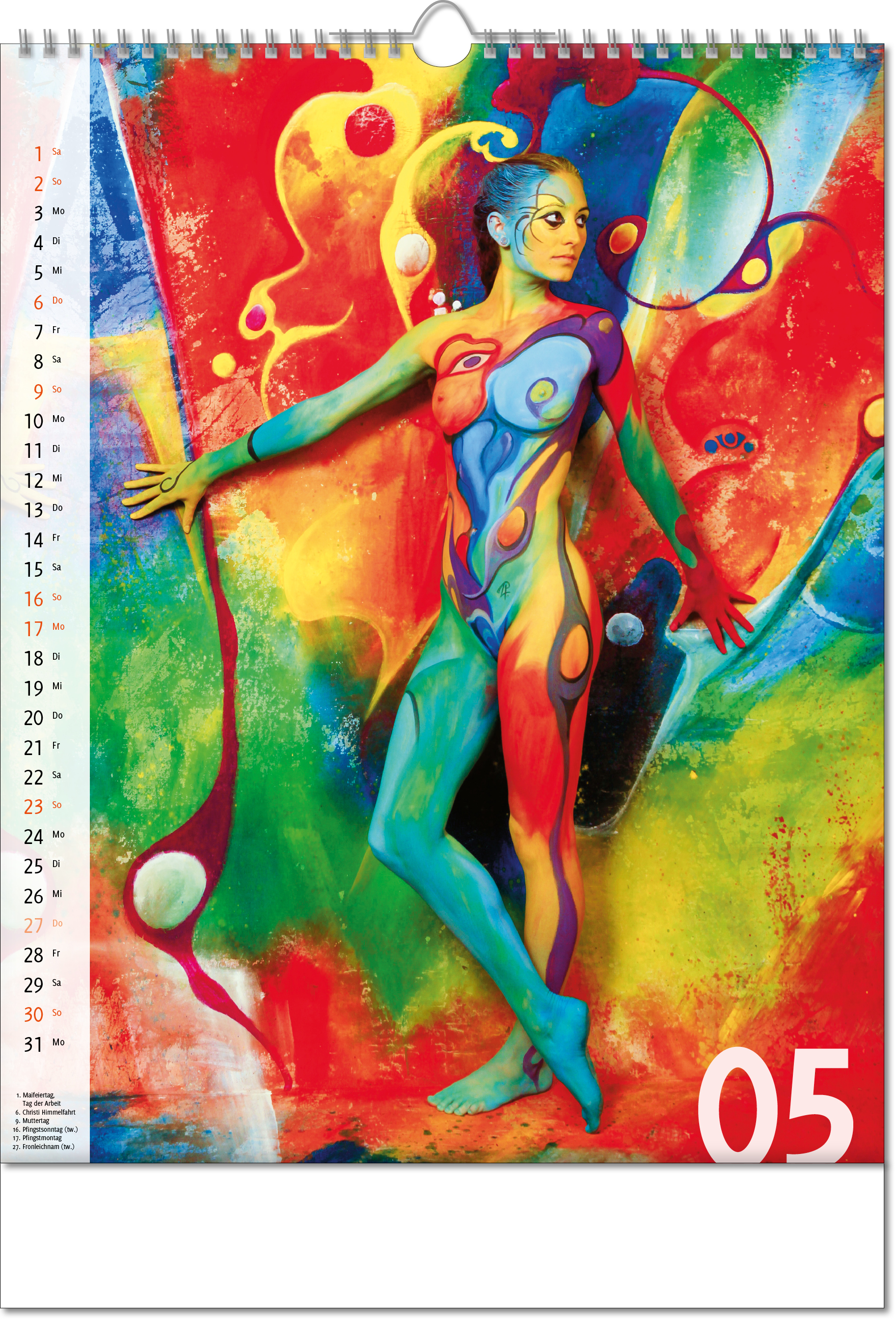 Kalender Bodypainting, Wire