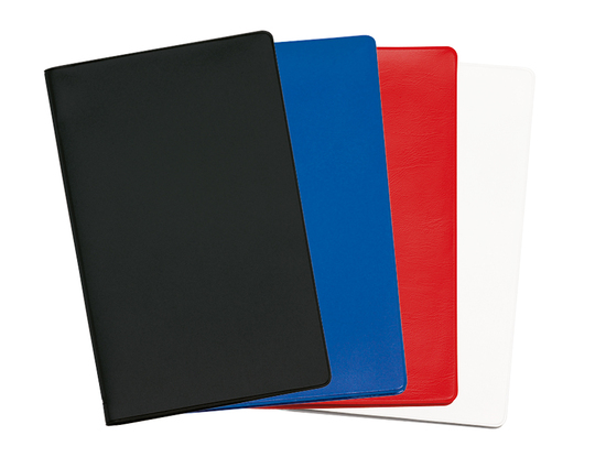 Taschenkalender Status, grau/blau, PVC schwarz