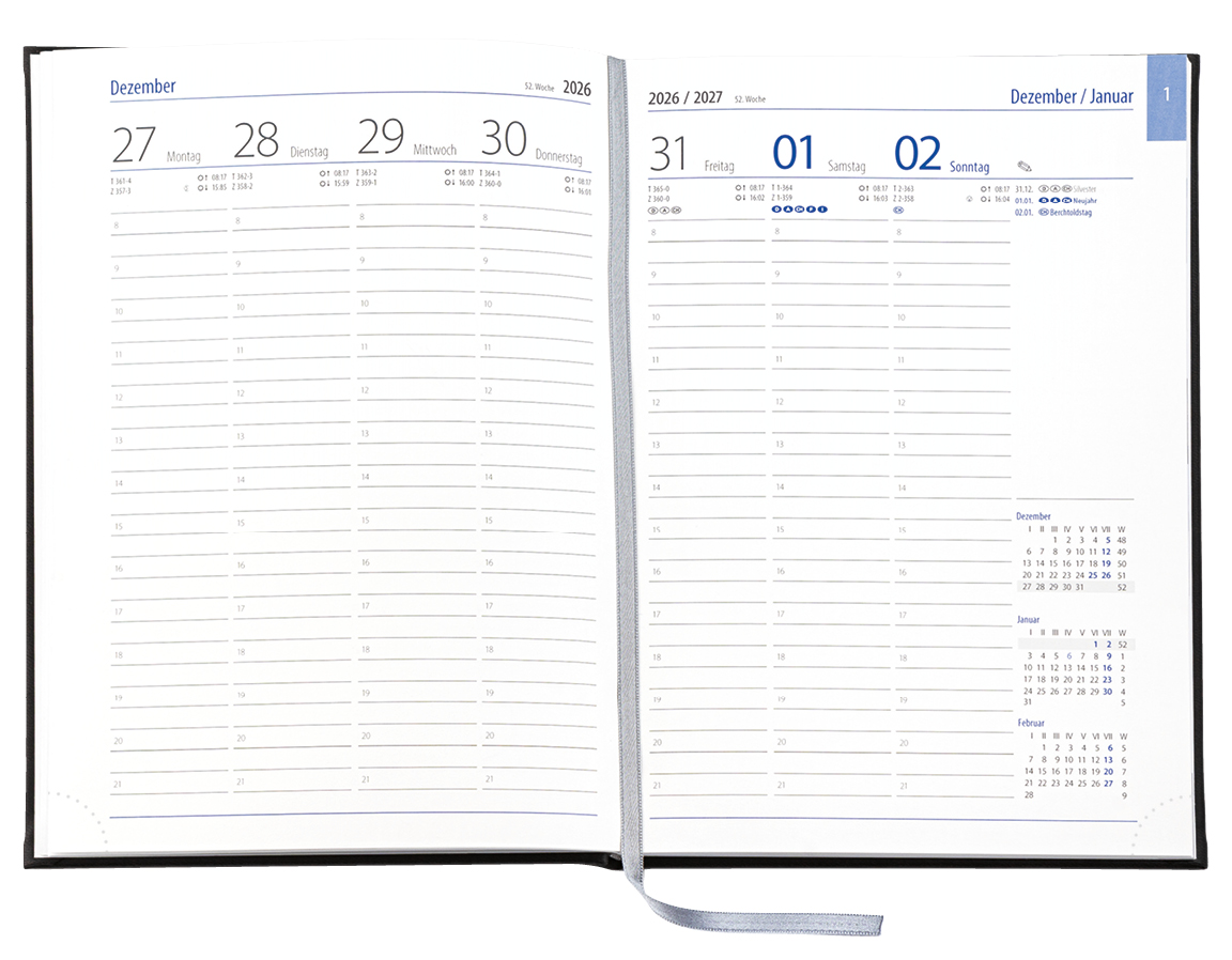 Wochenkalender Business D, Slinky schwarz