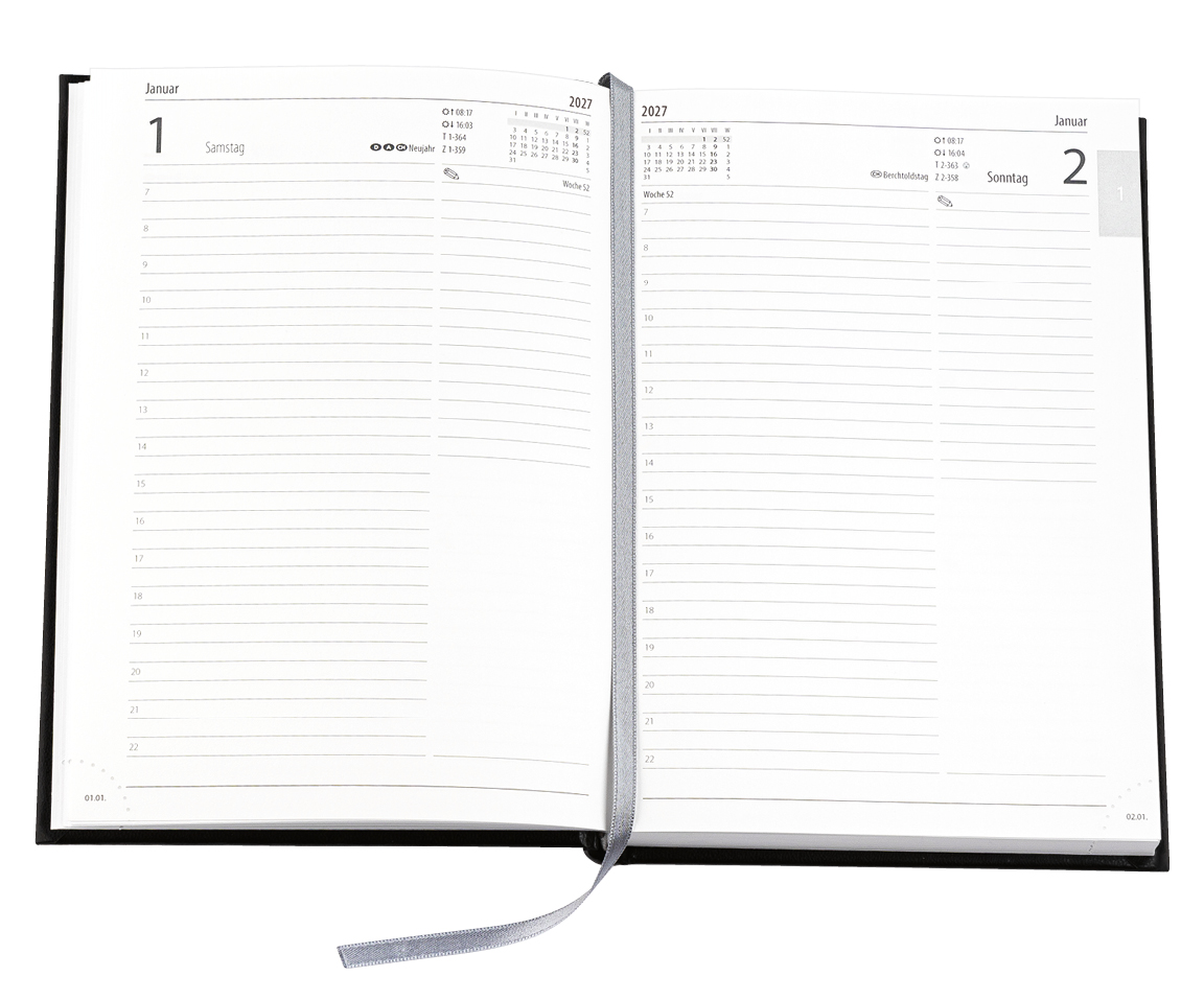 Buchkalender Tages Chefkalender, Balacron burgund