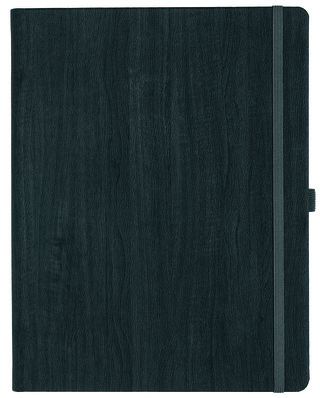 Notizbuch Style Large im Format 19x25cm, Inhalt blanco, Einband Woody in der Farbe Charcoal
