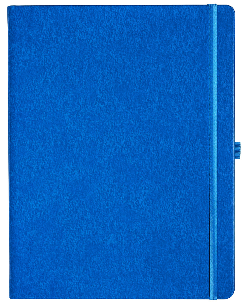 Notizbuch Style Large im Format 19x25cm, Inhalt kariert, Einband Slinky in der Farbe Azure