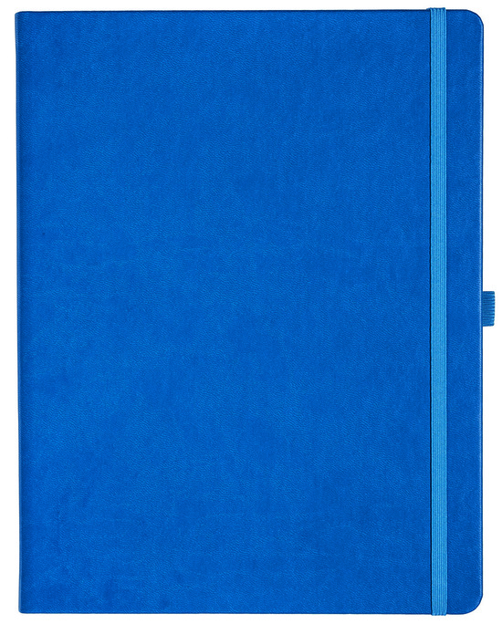 Notizbuch Style Large im Format 19x25cm, Inhalt kariert, Einband Slinky in der Farbe Azure