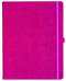 Notizbuch Style Large im Format 19x25cm, Inhalt kariert, Einband Slinky in der Farbe Pink