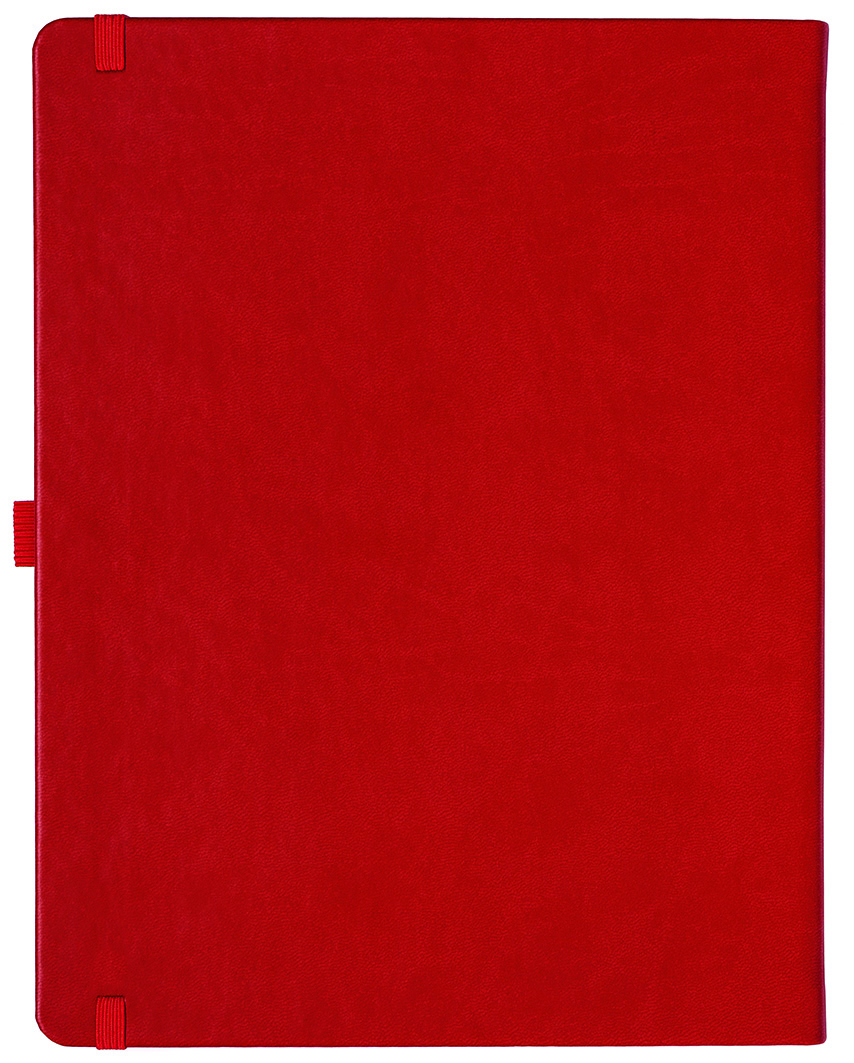 Notizbuch Style Large im Format 19x25cm, Inhalt kariert, Einband Slinky in der Farbe Scarlet