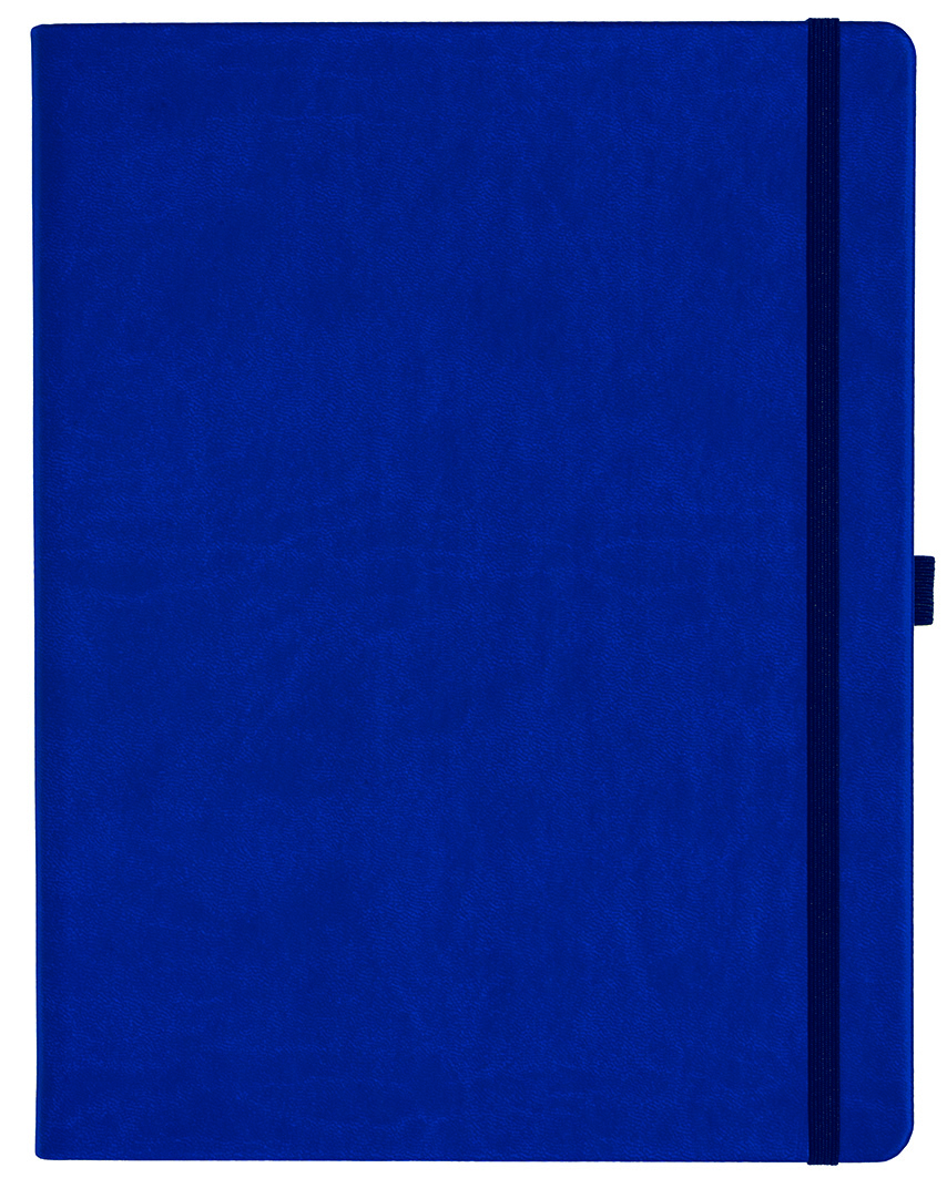 Notizbuch Style Large im Format 19x25cm, Inhalt kariert, Einband Slinky in der Farbe Ultramarine