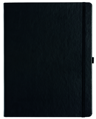 Notizbuch Style Large im Format 19x25cm, Inhalt liniert, Einband Slinky in der Farbe Black