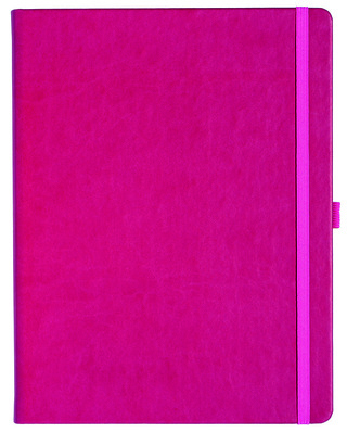 Notizbuch Style Large im Format 19x25cm, Inhalt liniert, Einband Slinky in der Farbe Pink