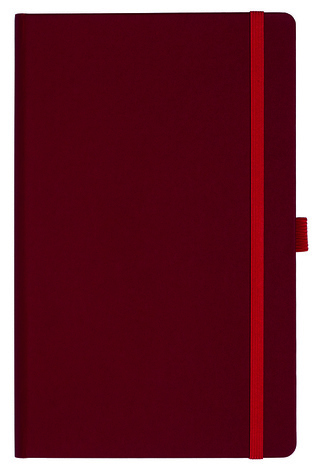 Notizbuch Style Medium im Format 13x21cm, Inhalt blanco, Einband Fancy in der Farbe Ruby Red