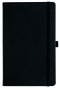 Notizbuch Style Medium im Format 13x21cm, Inhalt blanco, Einband Slinky in der Farbe Black.