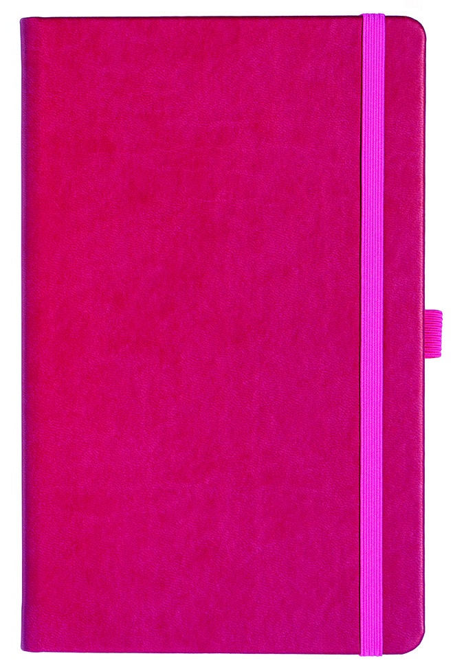 Notizbuch Style Medium im Format 13x21cm, Inhalt blanco, Einband Slinky in der Farbe Pink