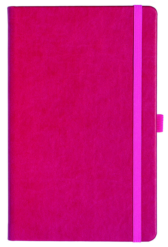 Notizbuch Style Medium im Format 13x21cm, Inhalt blanco, Einband Slinky in der Farbe Pink