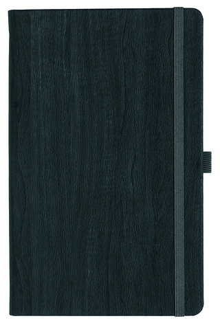 Notizbuch Style Medium im Format 13x21cm, Inhalt blanco, Einband Woody in der Farbe Charcoal