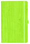 Notizbuch Style Medium im Format 13x21cm, Inhalt blanco, Einband Woody in der Farbe Lime