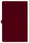 Notizbuch Style Medium im Format 13x21cm, Inhalt kariert, Einband Fancy in der Farbe Ruby Red