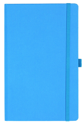 Notizbuch Style Medium im Format 13x21cm, Inhalt liniert, Einband Fancy in der Farbe China Blue