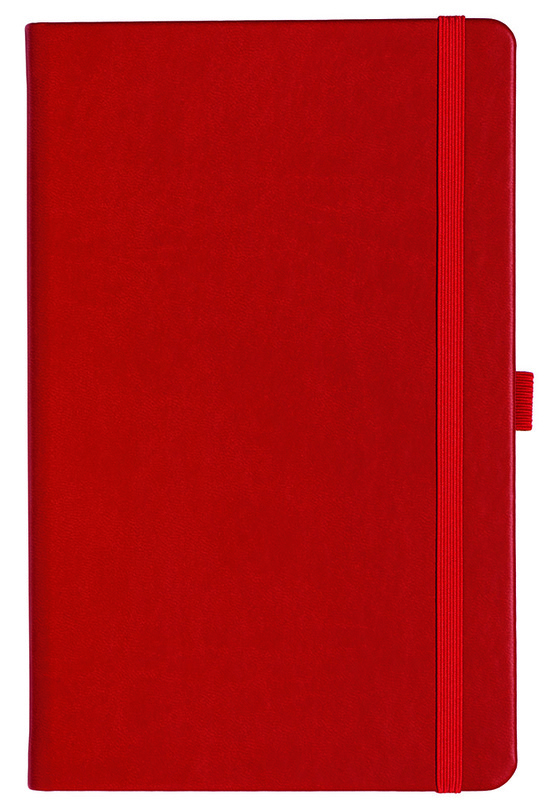 Notizbuch Style Medium im Format 13x21cm, Inhalt liniert, Einband Slinky in der Farbe Scarlet