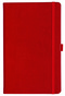 Notizbuch Style Medium im Format 13x21cm, Inhalt liniert, Einband Slinky in der Farbe Scarlet