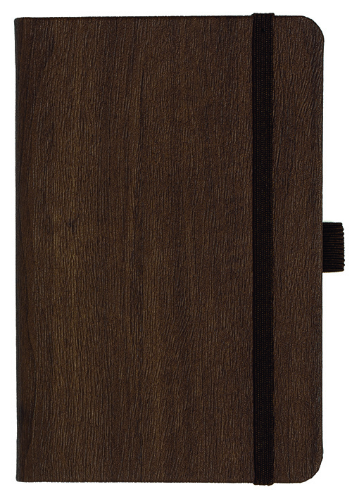 Notizbuch Style Small im Format 9x14cm, Inhalt blanco, Einband Woody in der Farbe Brown