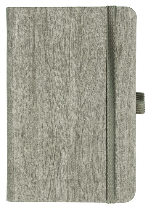 Notizbuch Style Small im Format 9x14cm, Inhalt blanco, Einband Woody in der Farbe Sludge