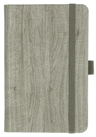 Notizbuch Style Small im Format 9x14cm, Inhalt blanco, Einband Woody in der Farbe Sludge