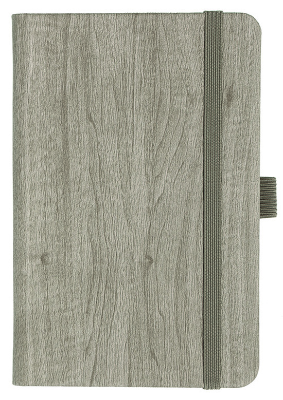 Notizbuch Style Small im Format 9x14cm, Inhalt blanco, Einband Woody in der Farbe Sludge