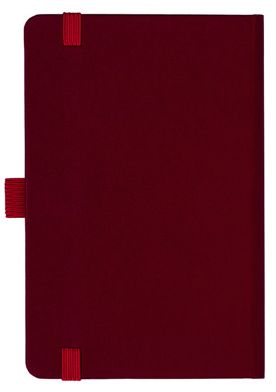 Notizbuch Style Small im Format 9x14cm, Inhalt kariert, Einband Fancy in der Farbe Ruby Red