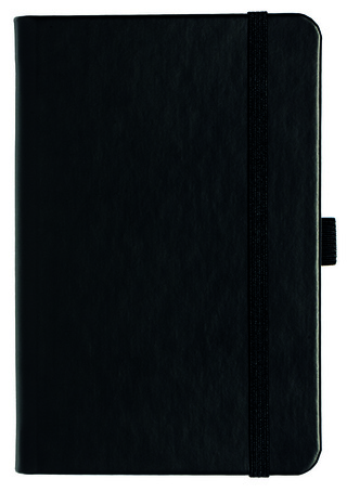 Notizbuch Style Small im Format 9x14cm, Inhalt kariert, Einband Slinky in der Farbe Black