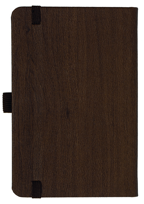 Notizbuch Style Small im Format 9x14cm, Inhalt liniert, Einband Woody in der Farbe Brown