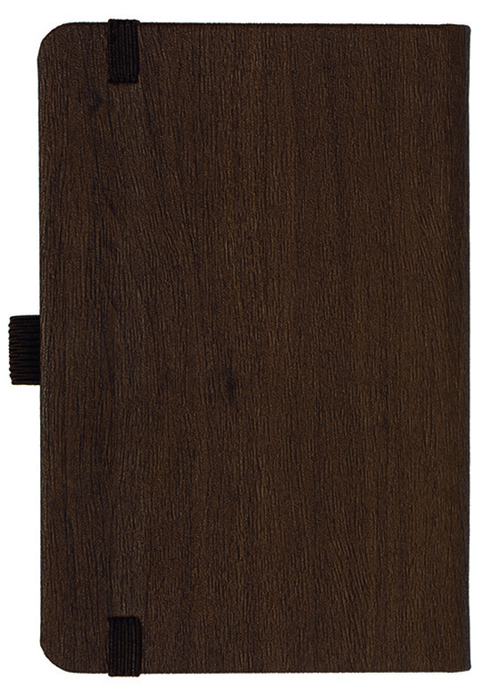 Notizbuch Style Small im Format 9x14cm, Inhalt liniert, Einband Woody in der Farbe Brown