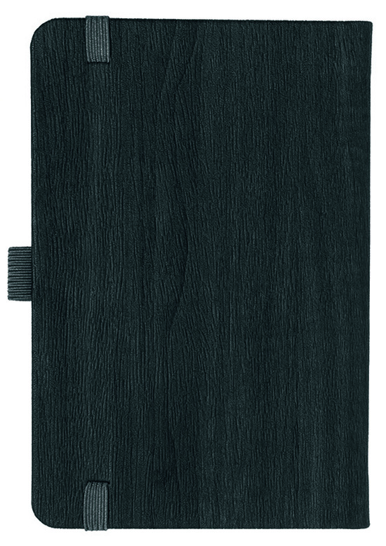 Notizbuch Style Small im Format 9x14cm, Inhalt liniert, Einband Woody in der Farbe Charcoal