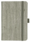 Notizbuch Style Small im Format 9x14cm, Inhalt liniert, Einband Woody in der Farbe Sludge