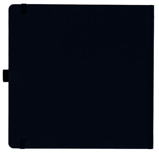 Notizbuch Style Square im Format 17,5x17,5cm, Inhalt blanco, Einband Fancy in der Farbe Black