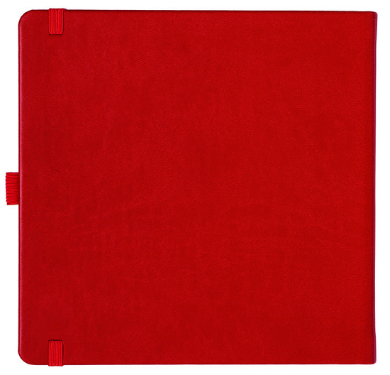 Notizbuch Style Square im Format 17,5x17,5cm, Inhalt blanco, Einband Slinky in der Farbe Scarlet