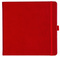 Notizbuch Style Square im Format 17,5x17,5cm, Inhalt blanco, Einband Slinky in der Farbe Scarlet