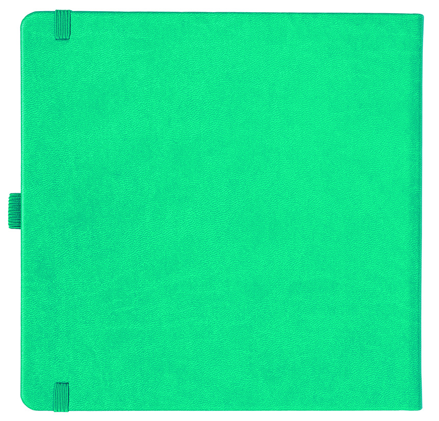 Notizbuch Style Square im Format 17,5x17,5cm, Inhalt blanco, Einband Slinky in der Farbe Turquoise