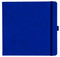 Notizbuch Style Square im Format 17,5x17,5cm, Inhalt blanco, Einband Slinky in der Farbe Ultramarine
